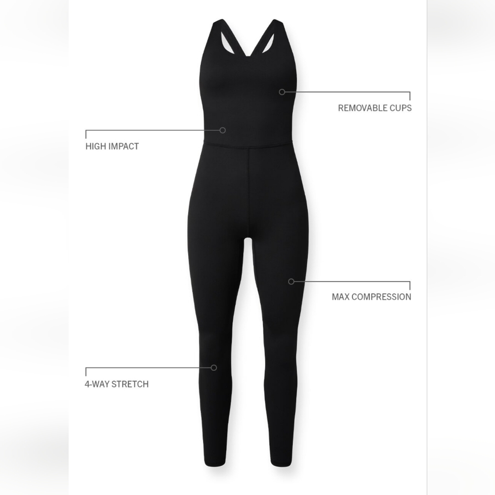 Fabletics Black Define Powerhold Jumpsuit - Picture 4 of 4